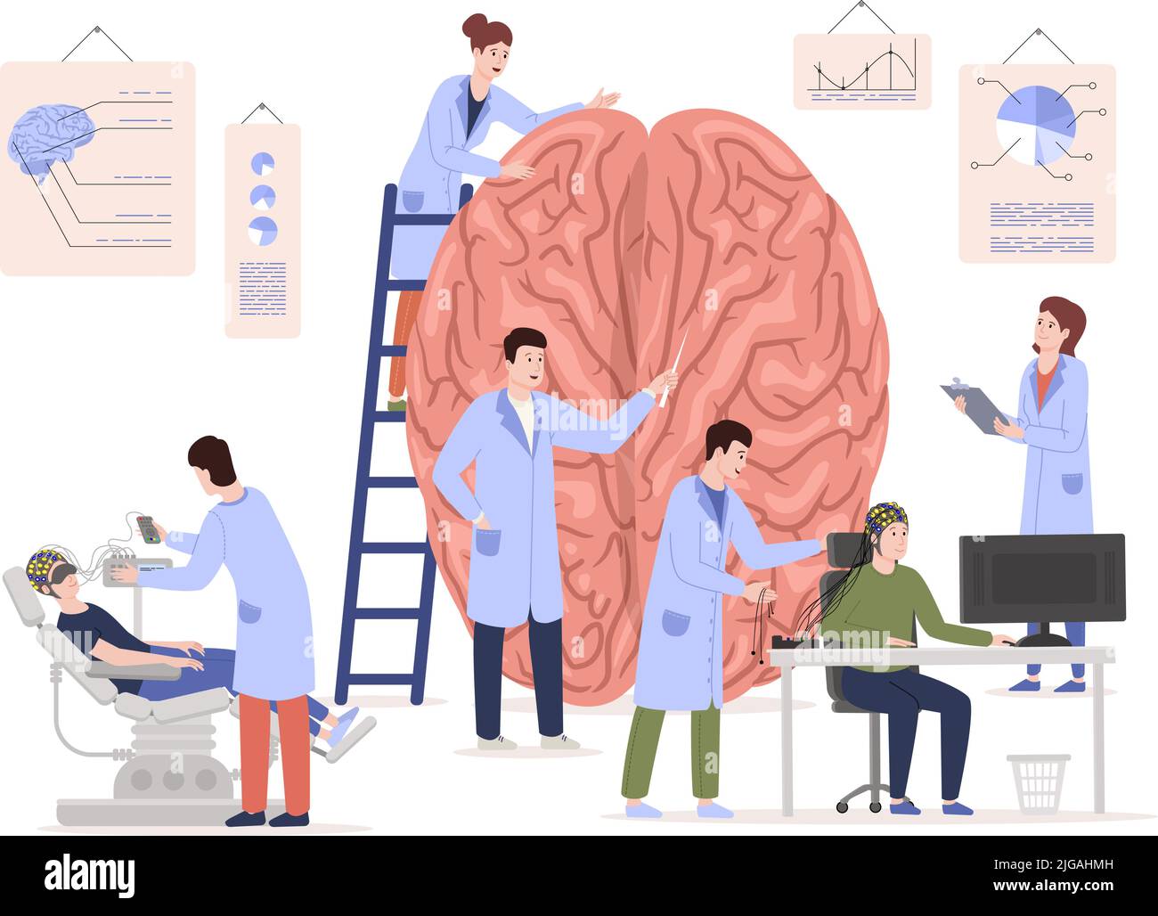Research monitoring scientist Stock Vector Images Alamy