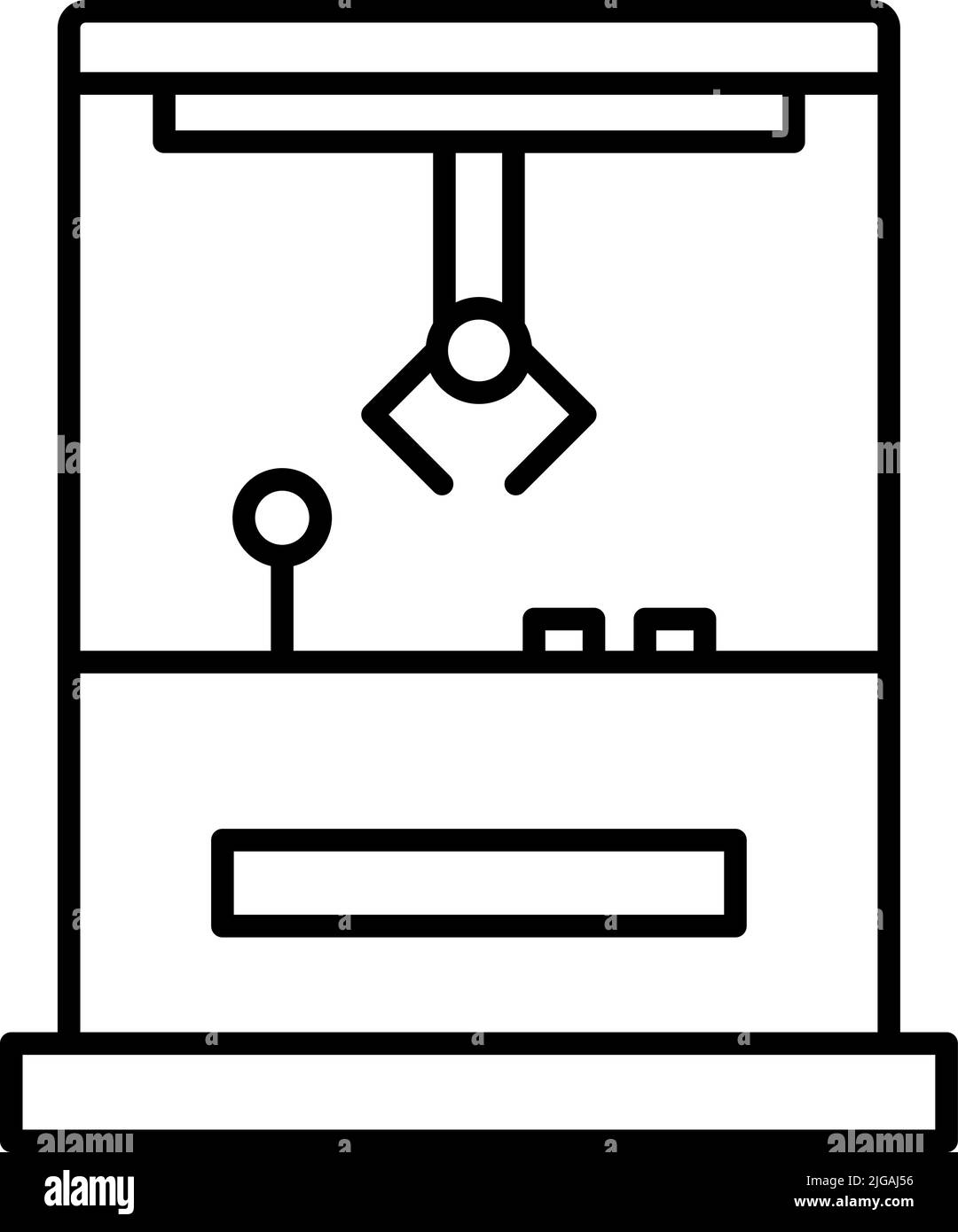 claw machine icon. Simple thin line, outline vector of Amusement icons ...