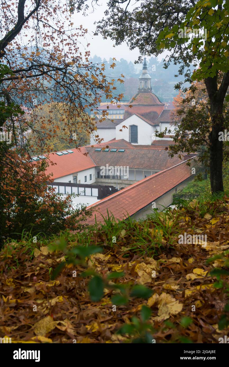Autumn in Amarante, Portugal. The Monastery of São Gonçalo Stock Photo