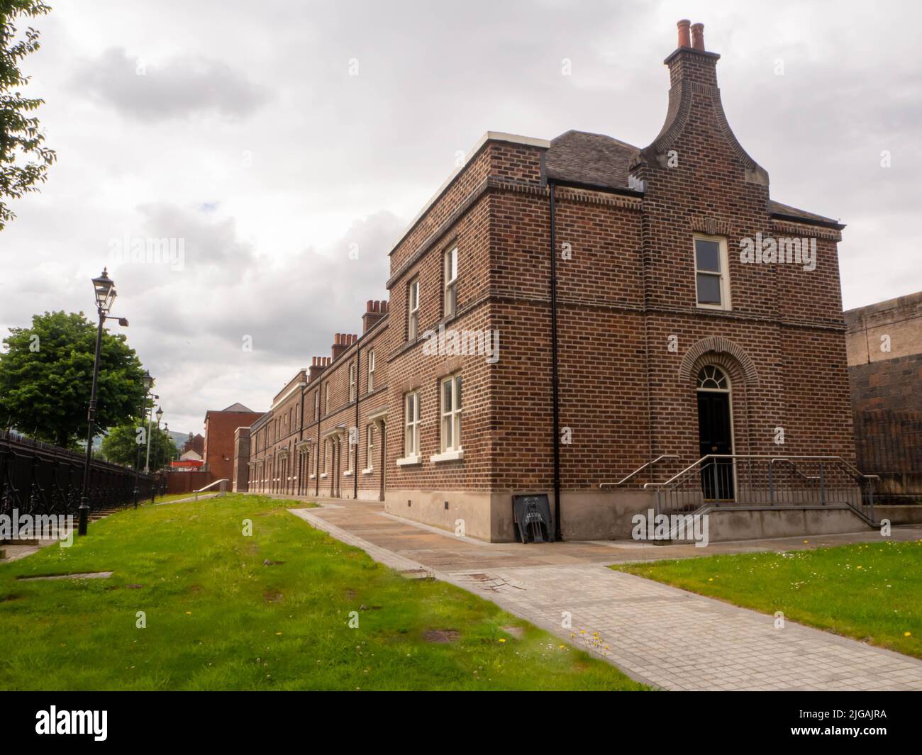 Row of prison officers houses at the Crumlin Road Gaol Experience Stock Photo