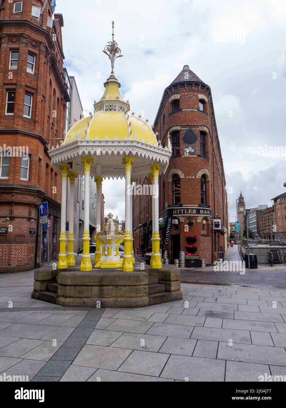 Jaffe Memorial Drinking Fountain An ode to Belfast's Jewish Community Stock Photo
