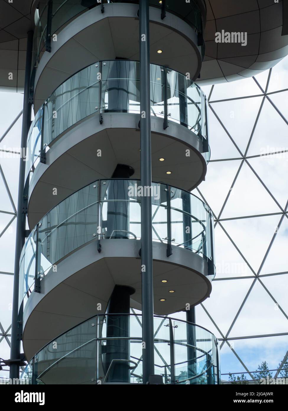 Victoria Street Shopping Centre Glass dome Staircase Stock Photo