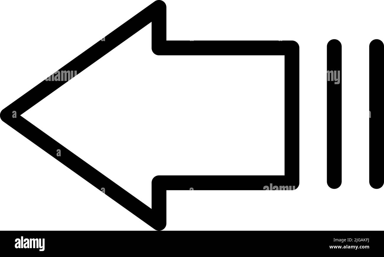 arrow left icon. Simple thin line, outline vector of Arrows icons for ...