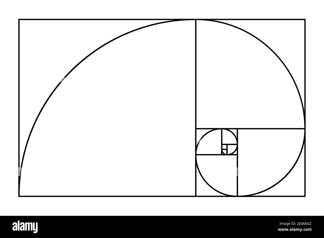 Golden ratio minimalistic icon. Geometric shapes flat proportion vector ...