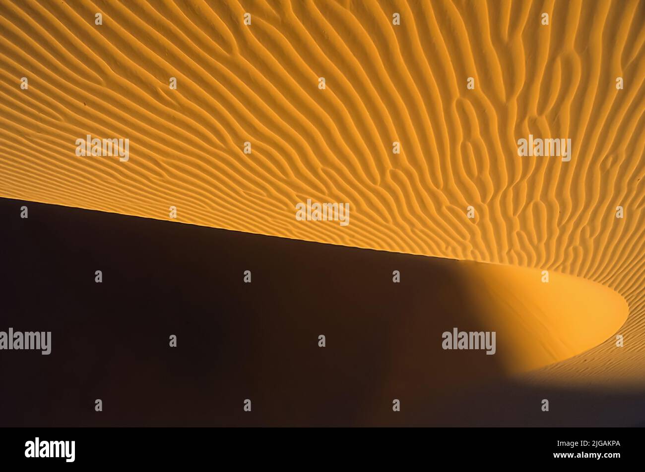 Deep black hole in the Hatta desert Stock Photo