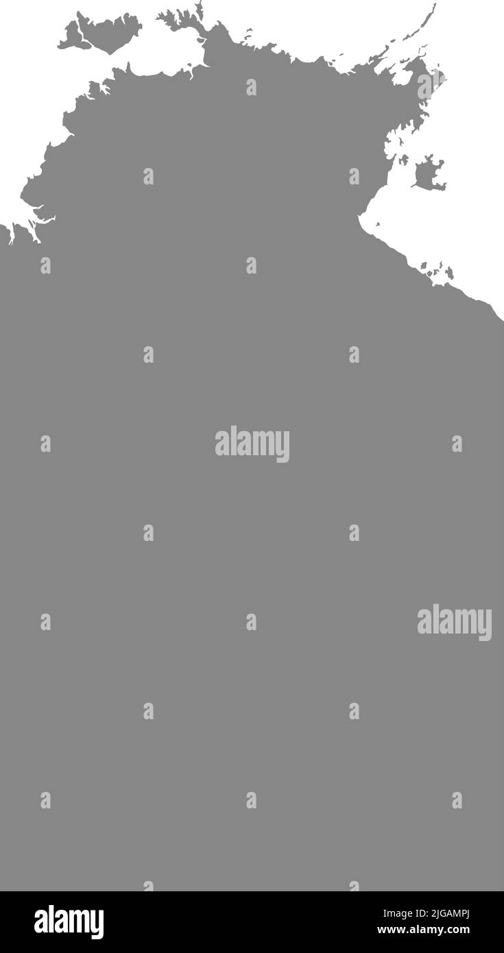 Gray Map Of Northern Territory Australia Stock Vector Image And Art Alamy