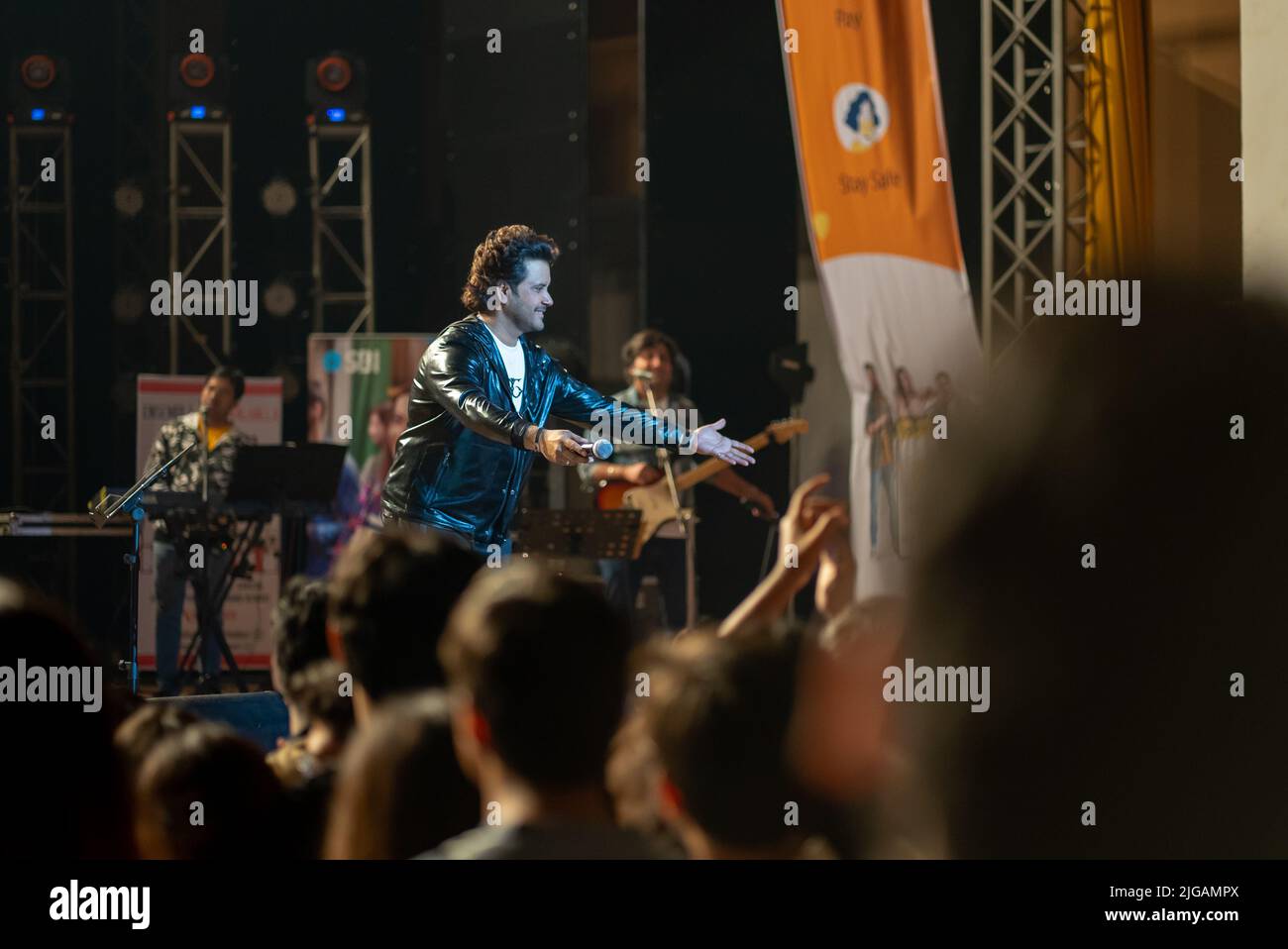 A view of a concert of Javed Ali at Jamshedpur, India Stock Photo