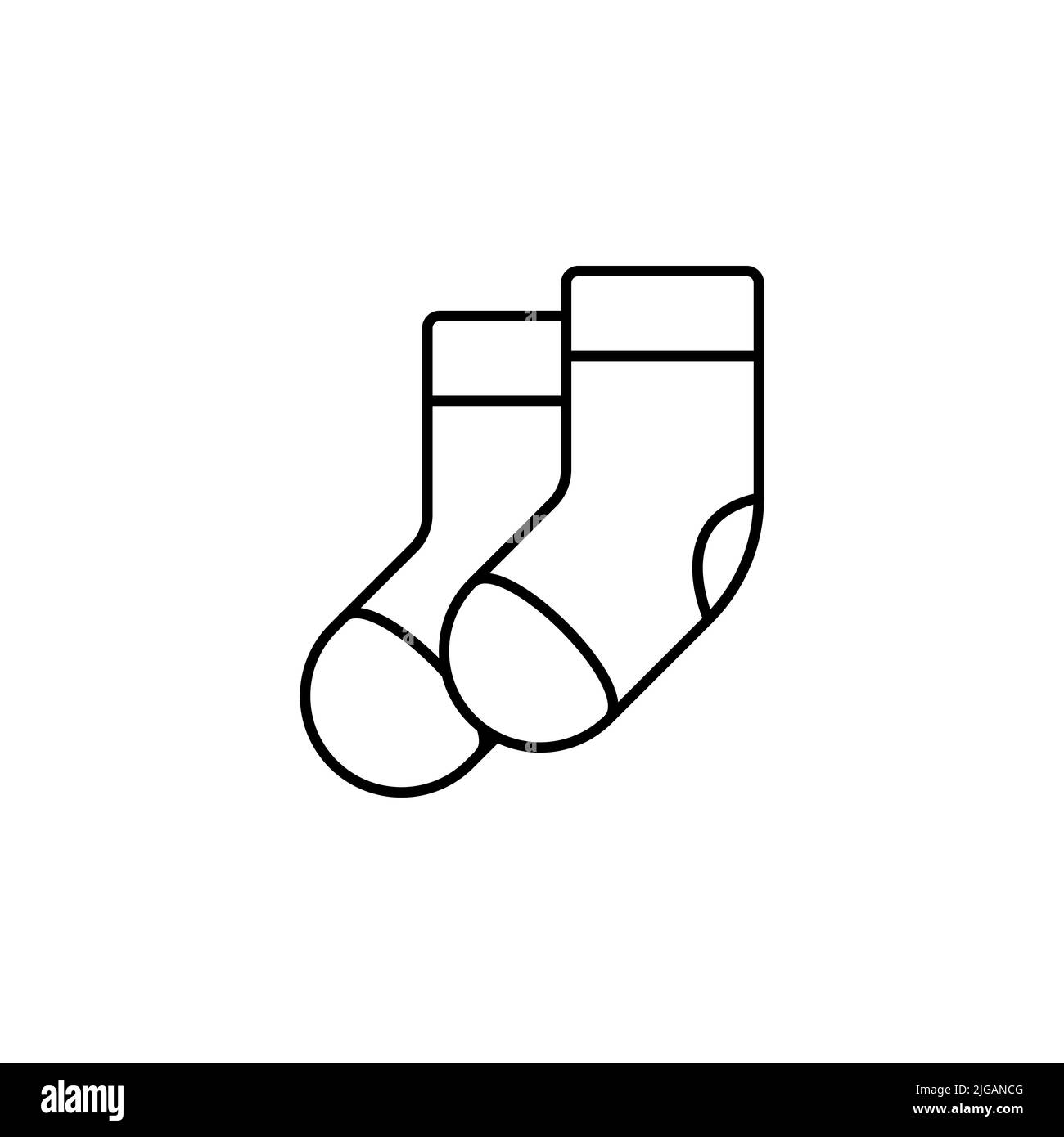 Socks icon. Simple thin line, outline vector of autumn icons for ui and ...