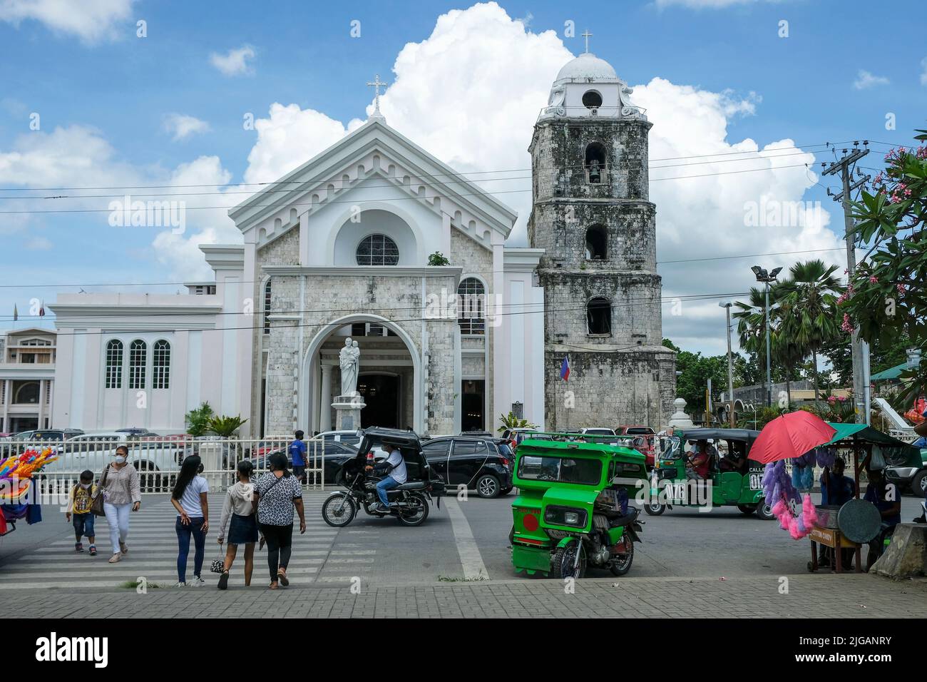 Tagbilaran, Philippines - June 2022: Views of the Tagbilaran Cathedral on June 26, 2022 in Tagbilaran, Bohol, Philippines. Stock Photo