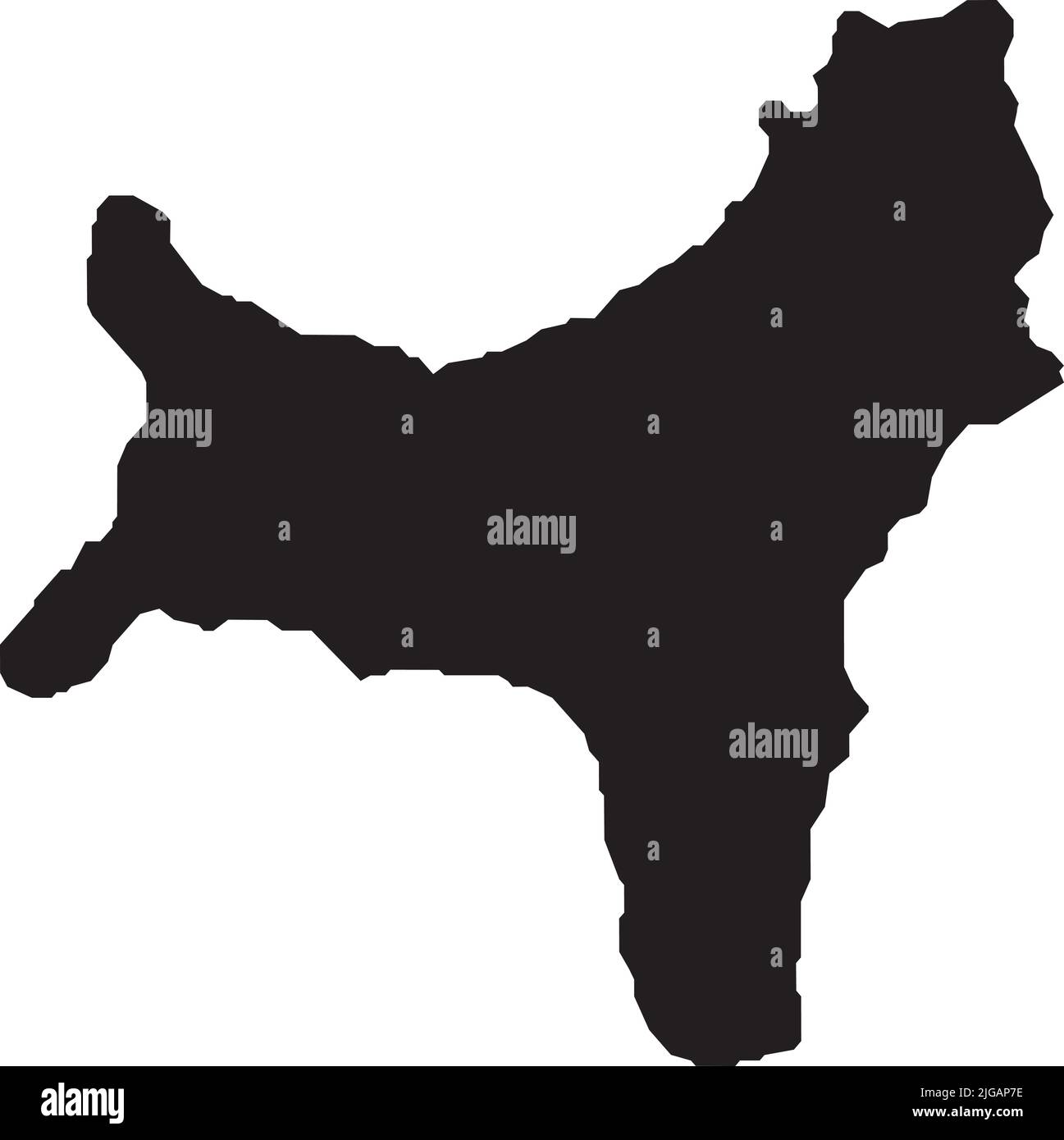 Black map of CHRISTMAS ISLAND, AUSTRALIA Stock Vector