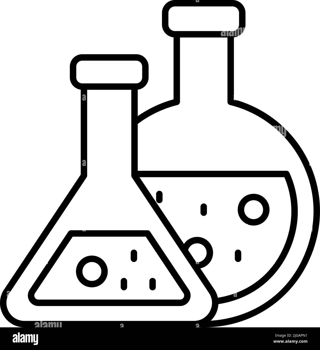 flasks icon. Simple thin line, outline vector of Biology icons for UI ...
