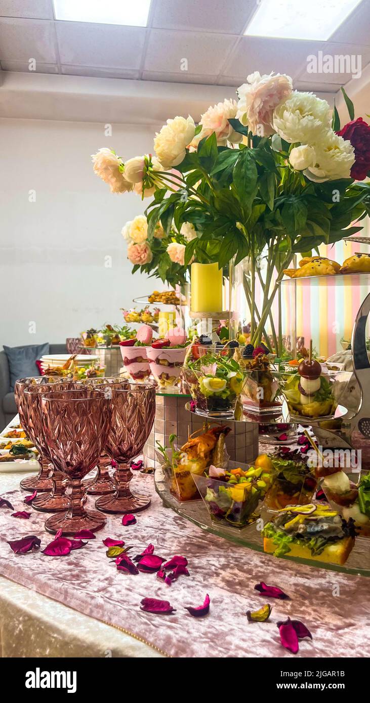 catering field event, catering for the holiday Stock Photo Alamy