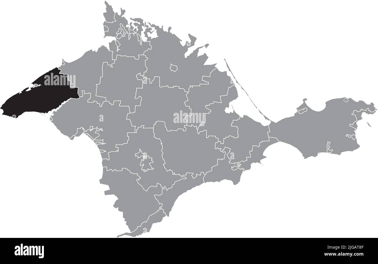 Locator map of the CHORNOMORSKE RAION, CRIMEA Stock Vector Image & Art ...