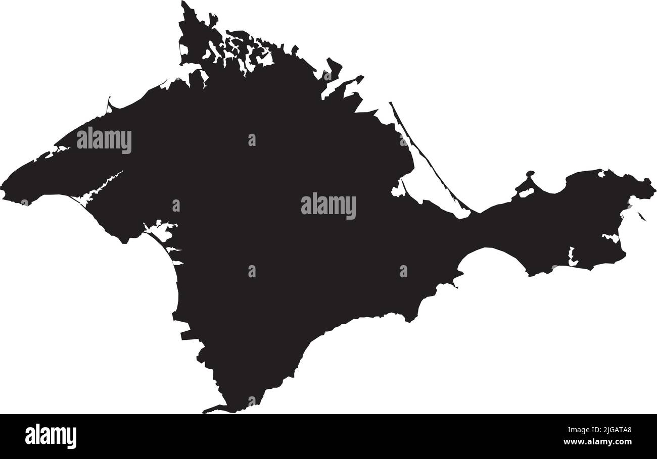 Black map of the CRIMEA, UKRAINE Stock Vector