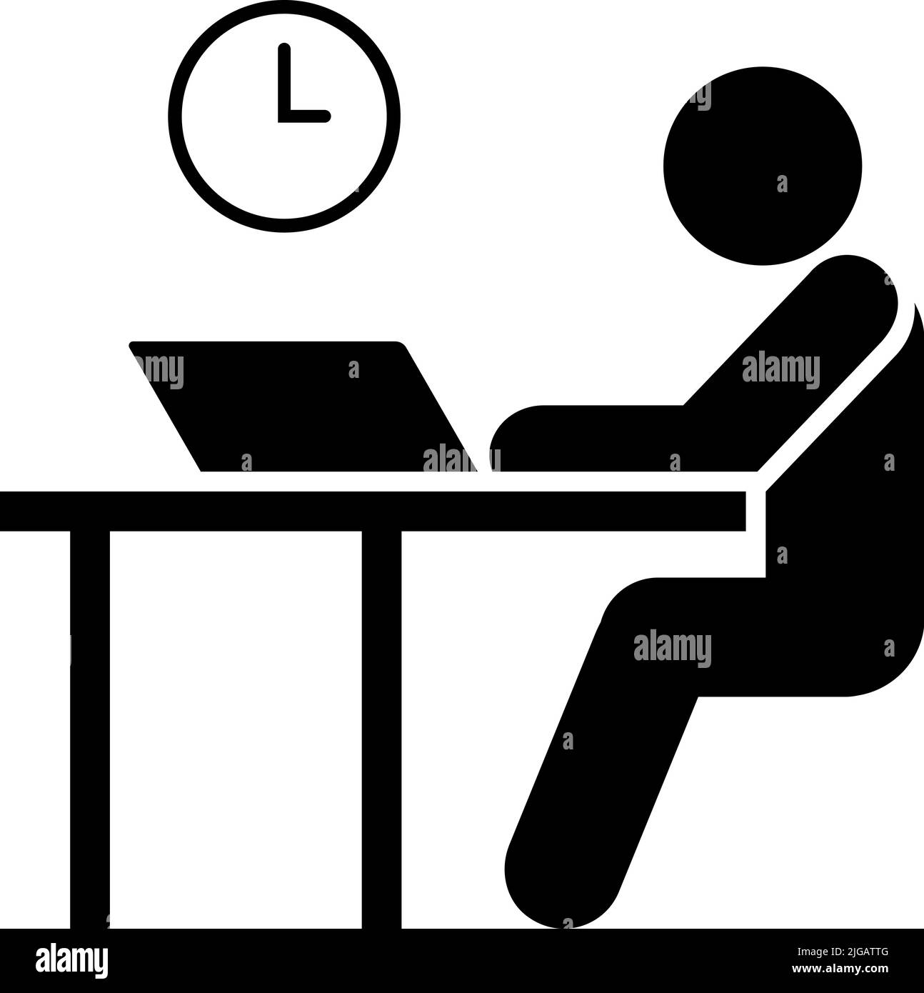 desk, job icon. Simple glyph vector of business set for UI and UX, website  or mobile application on white background on white background Stock Vector  Image \u0026 Art - Alamy, image size:1294x1390