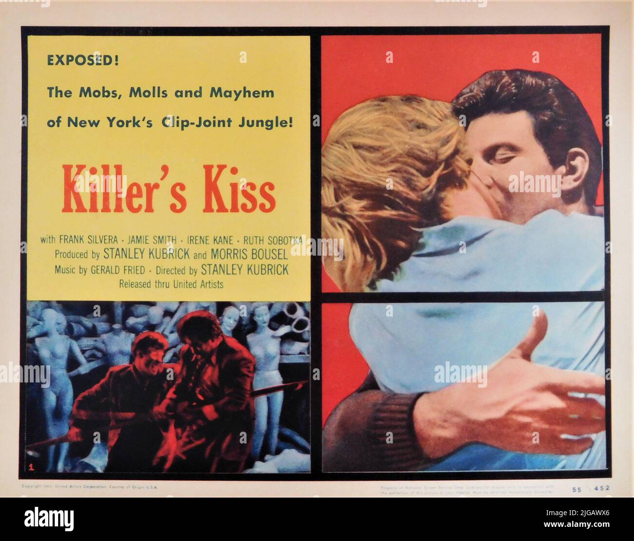 FRANK SILVERA and IRENE KANE in KILLER'S KISS 1955 director / story