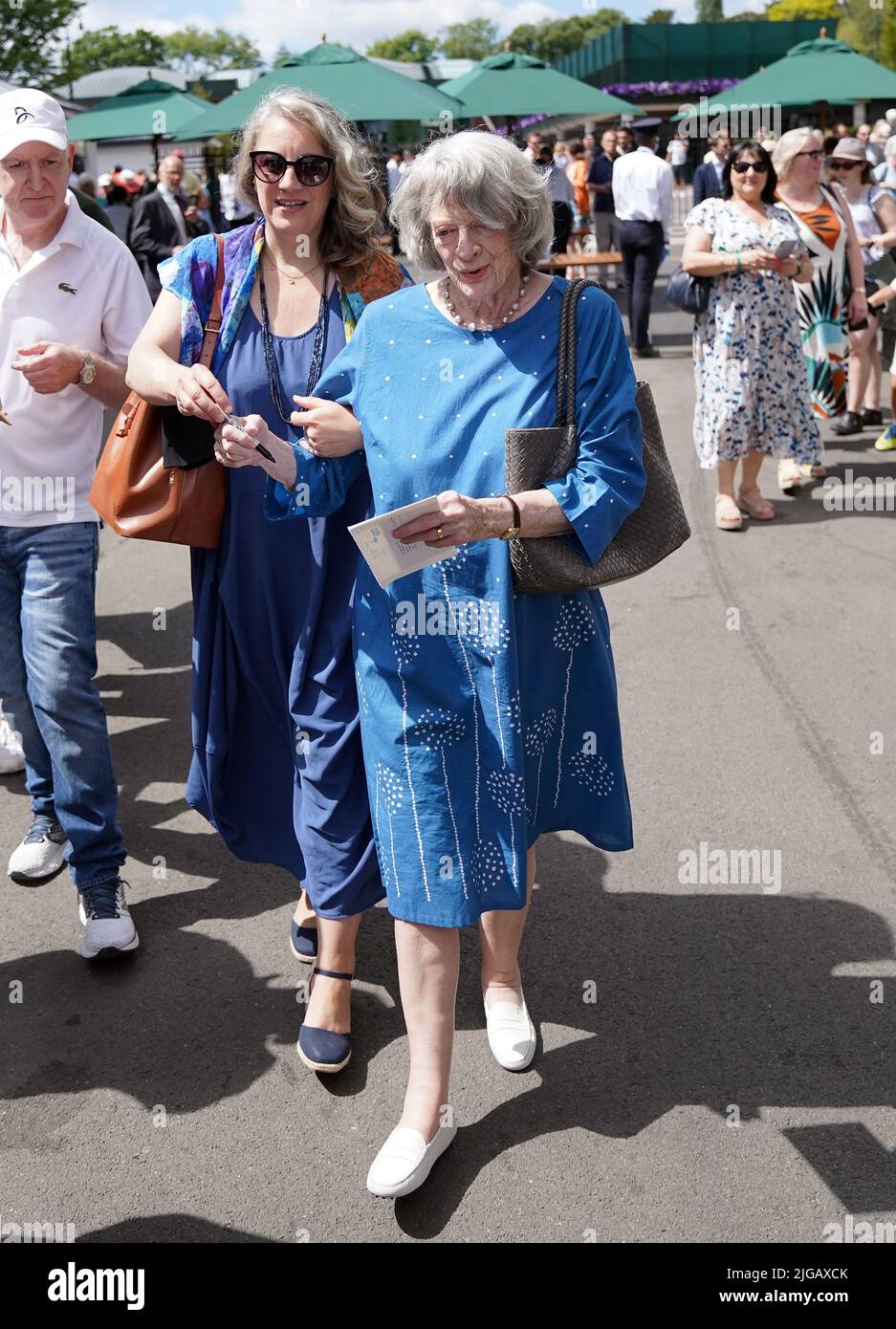 Dame Maggie Smith on day thirteen of the 2022 Wimbledon Championships