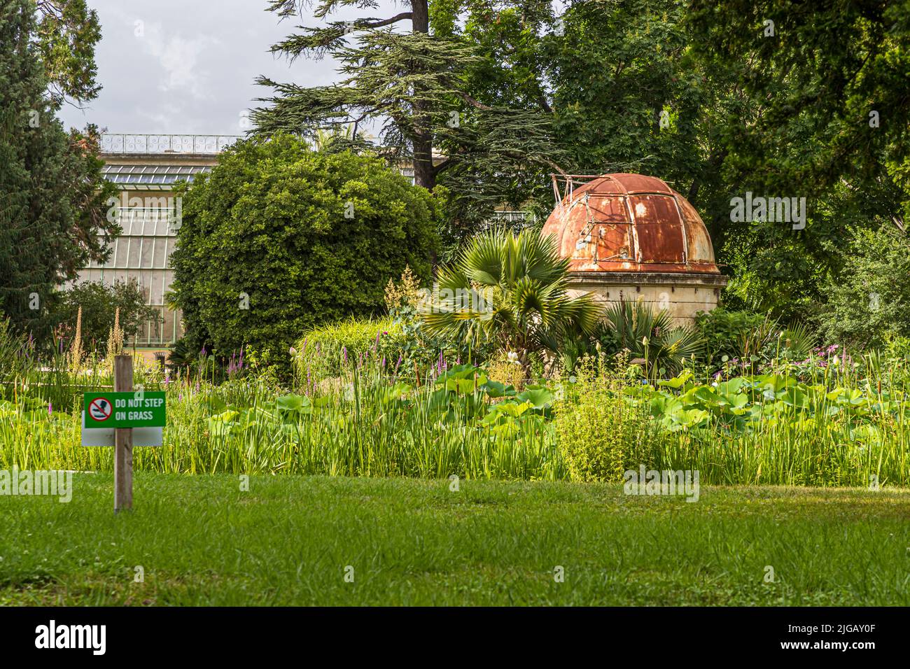 Telescope in Montpellier Botanical Garden, France Stock Photo