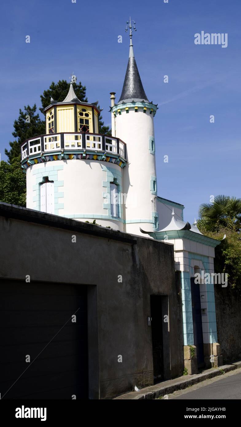 classical architecture, unusual Chinese pavilion in nantes, france Stock Photo