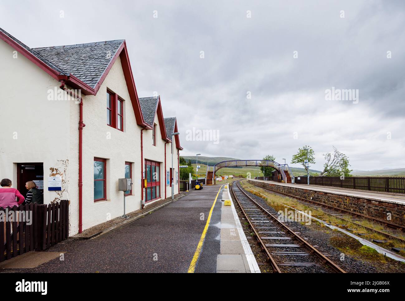 The railway station at Achnasheen, a small village in Ross-shire in the Highland council area of Scotland Stock Photo