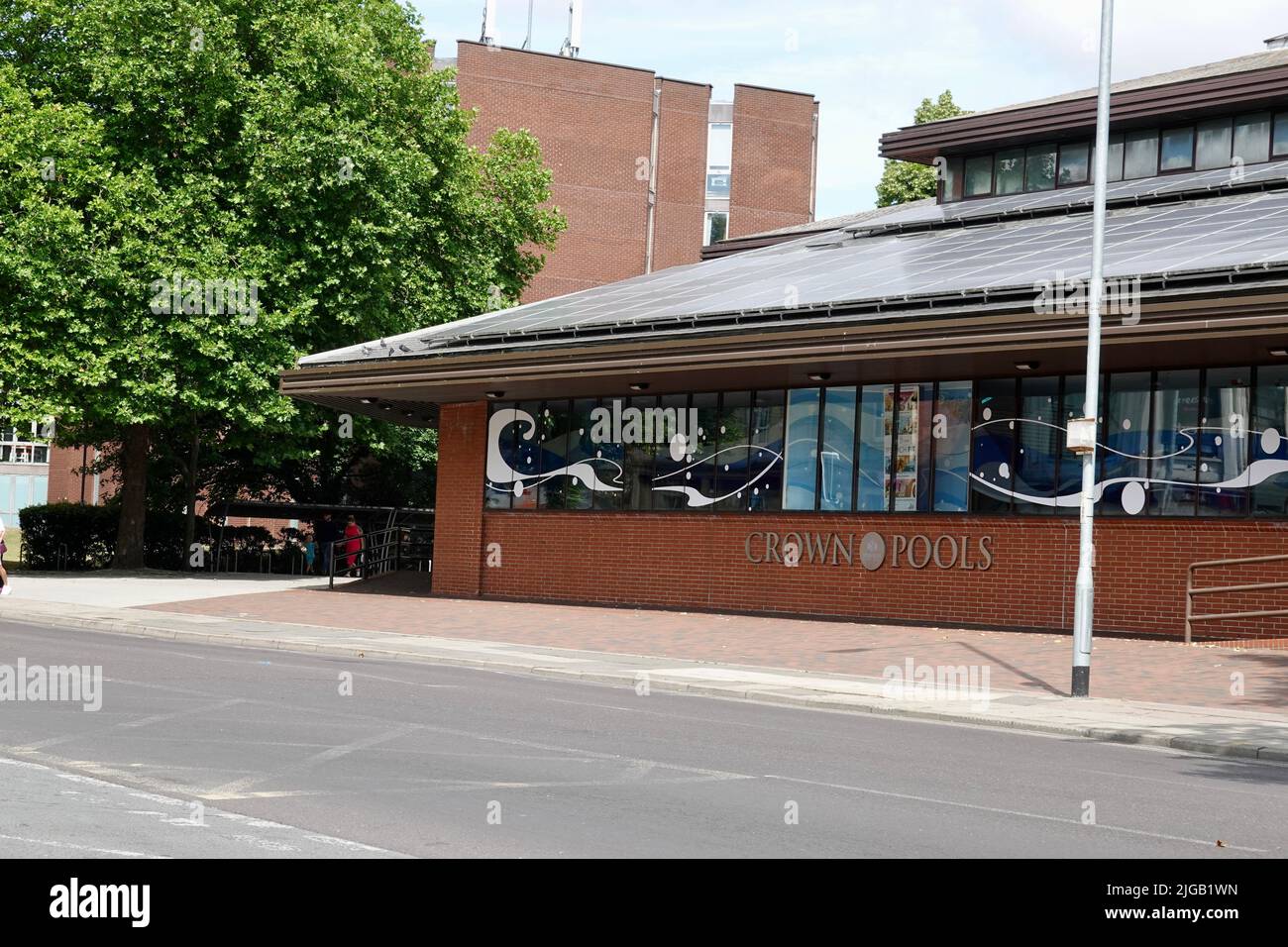 Ipswich, Suffolk, UK 9 July 2022 Exterior of Crown Pools public