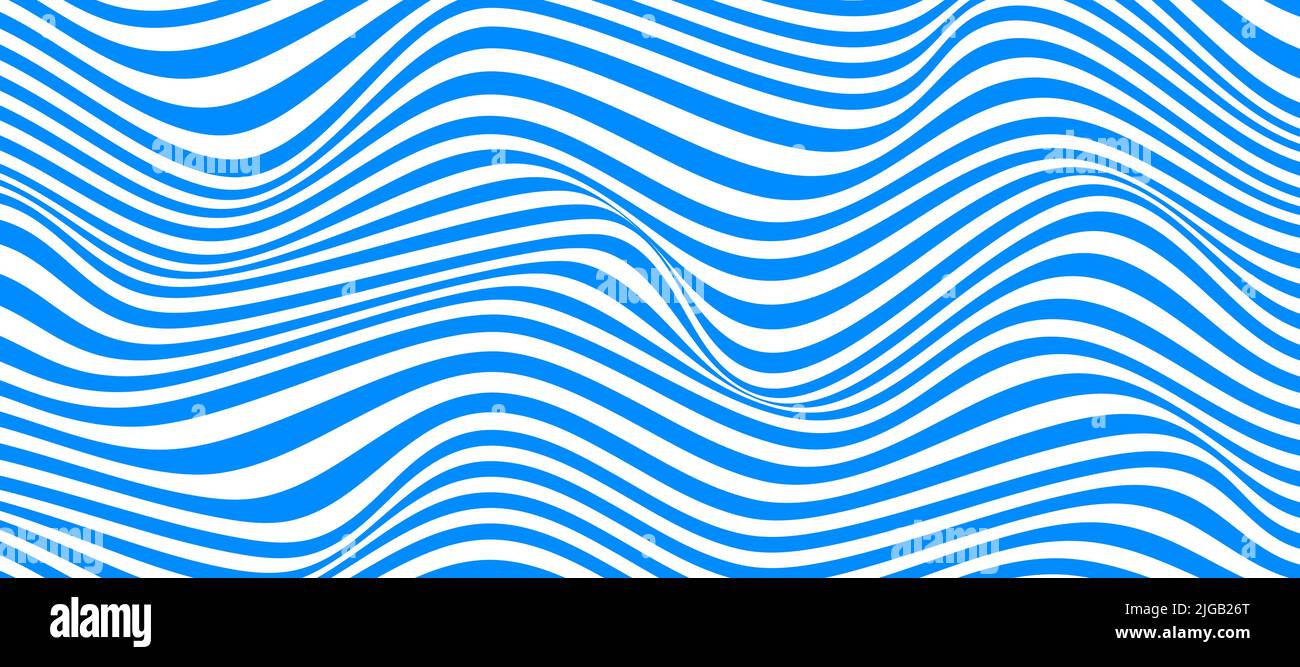 Distorted 3D Lnes background. Abstract  Lines Background. Vector Optical Ilusion Stock Vector