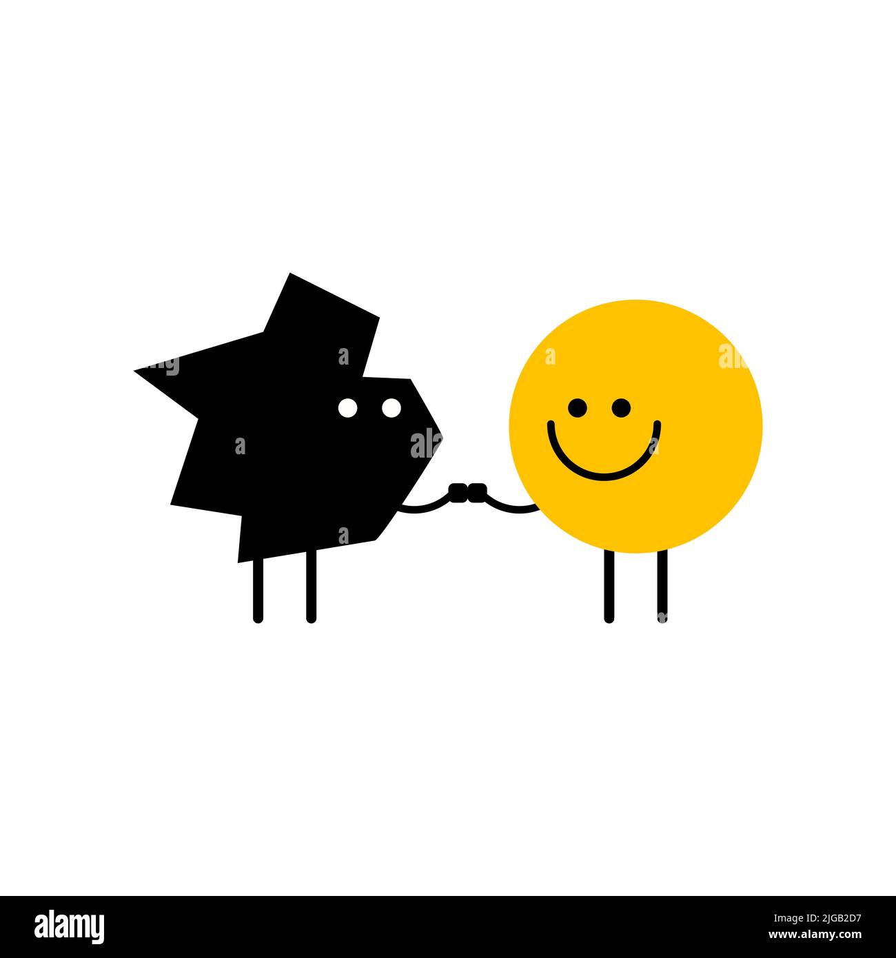 Help friend, coaching, mentoring, problem solving, abstract icon business problem solving, consulting. Vector illustration Stock Vector