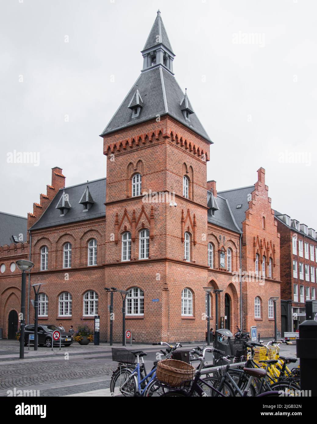 A typical Danish architecture in Esbjerg, a coastal city in Jutland, Denmark. Stock Photo