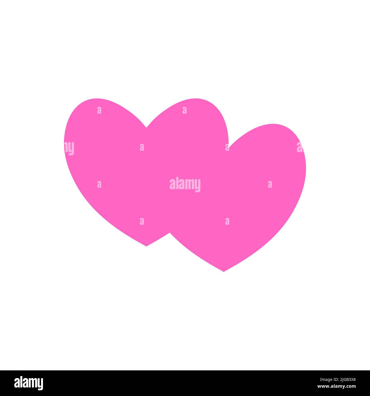 Two hearts on transparent background Stock Vector