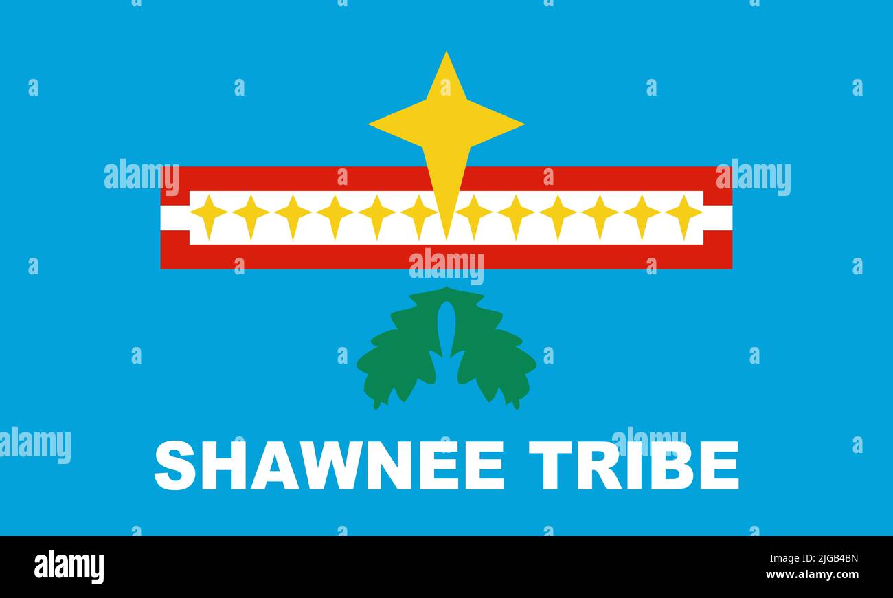 The Flag Of The North American Shawnee Indian Tribe Stock Photo Alamy