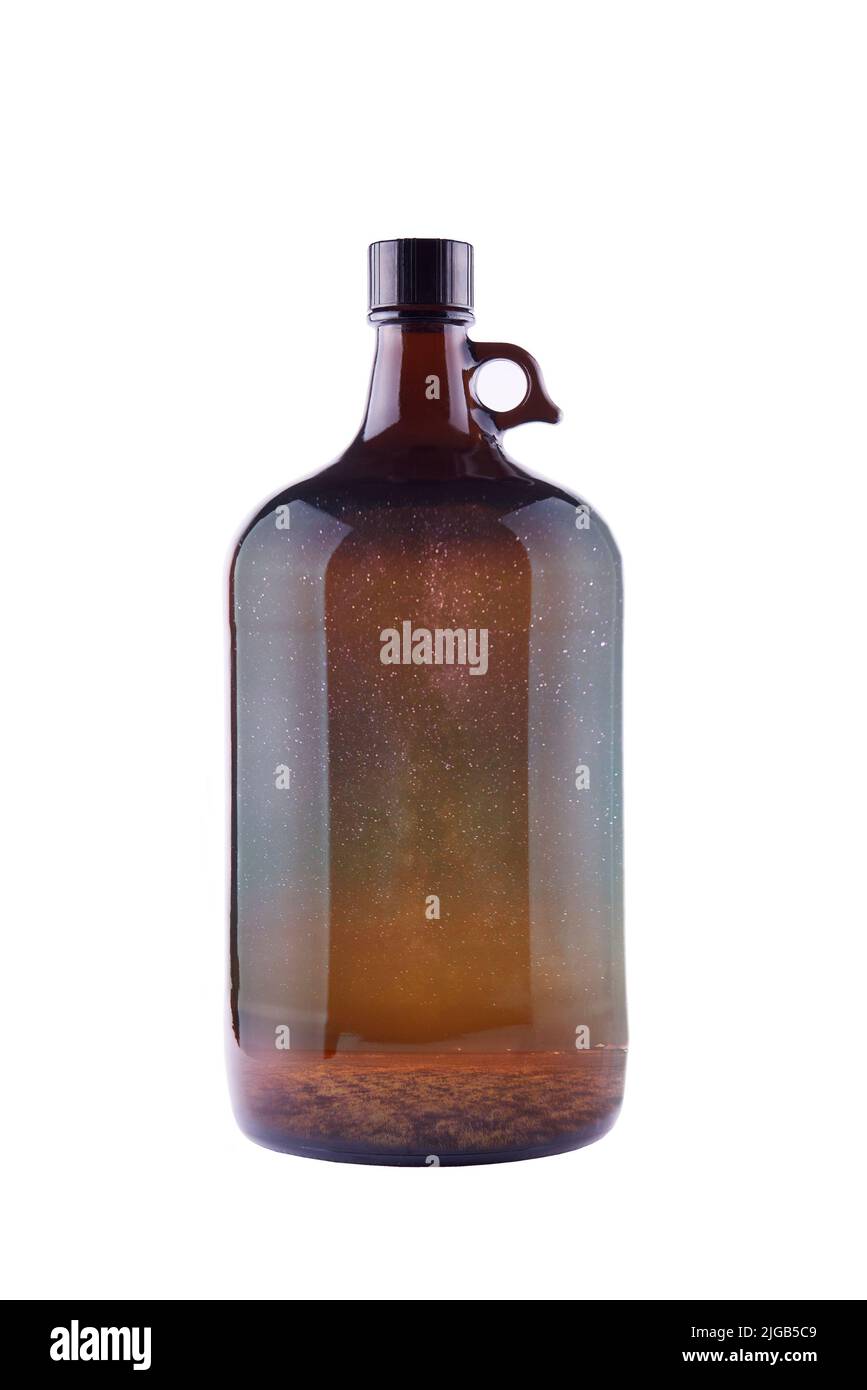 big old bottle isolated on white background Stock Photo - Alamy
