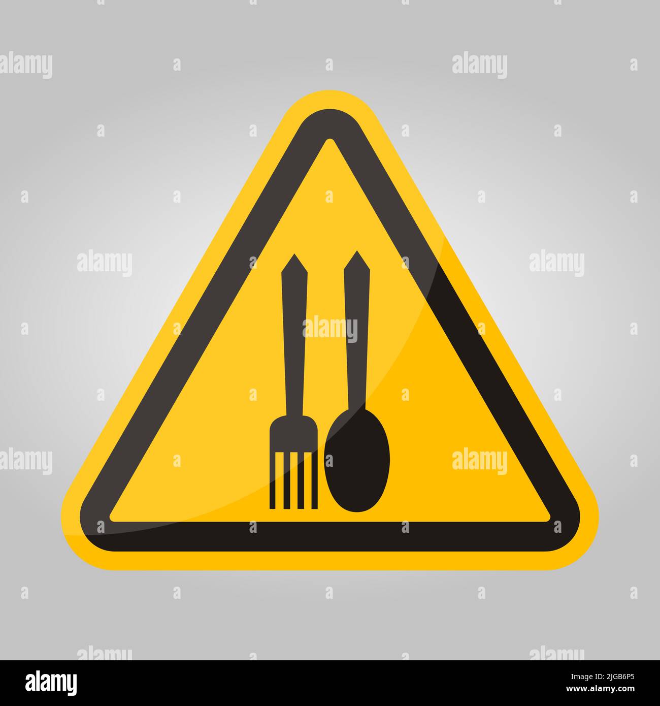 No Food Allowed Symbol On White Background Stock Vector