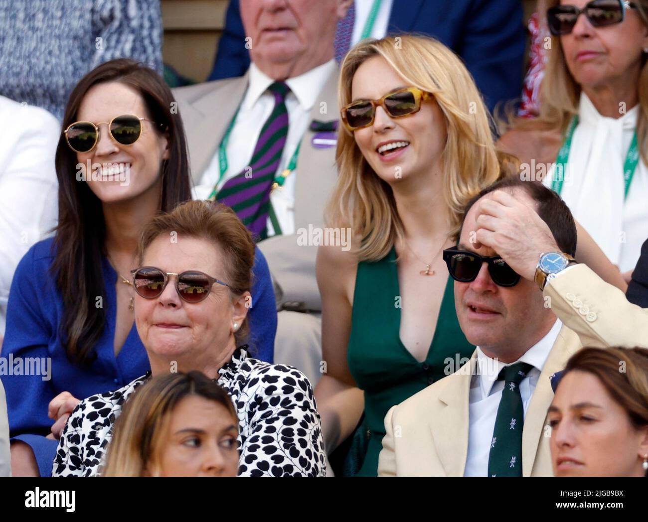 Jodie Comer in the Royal Box on day thirteen of the 2022 Wimbledon