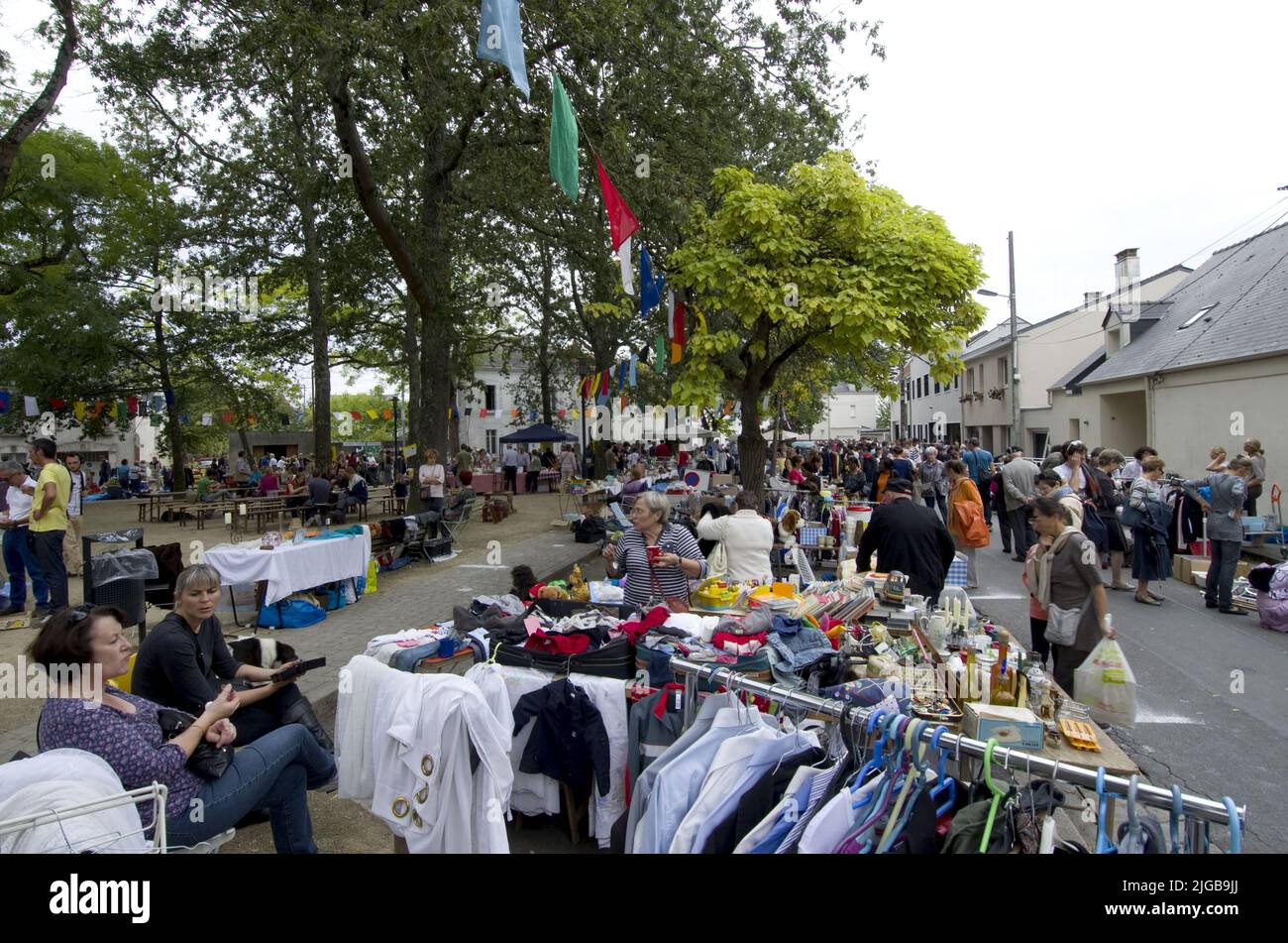 street scene, garage sale Stock Photo - Alamy