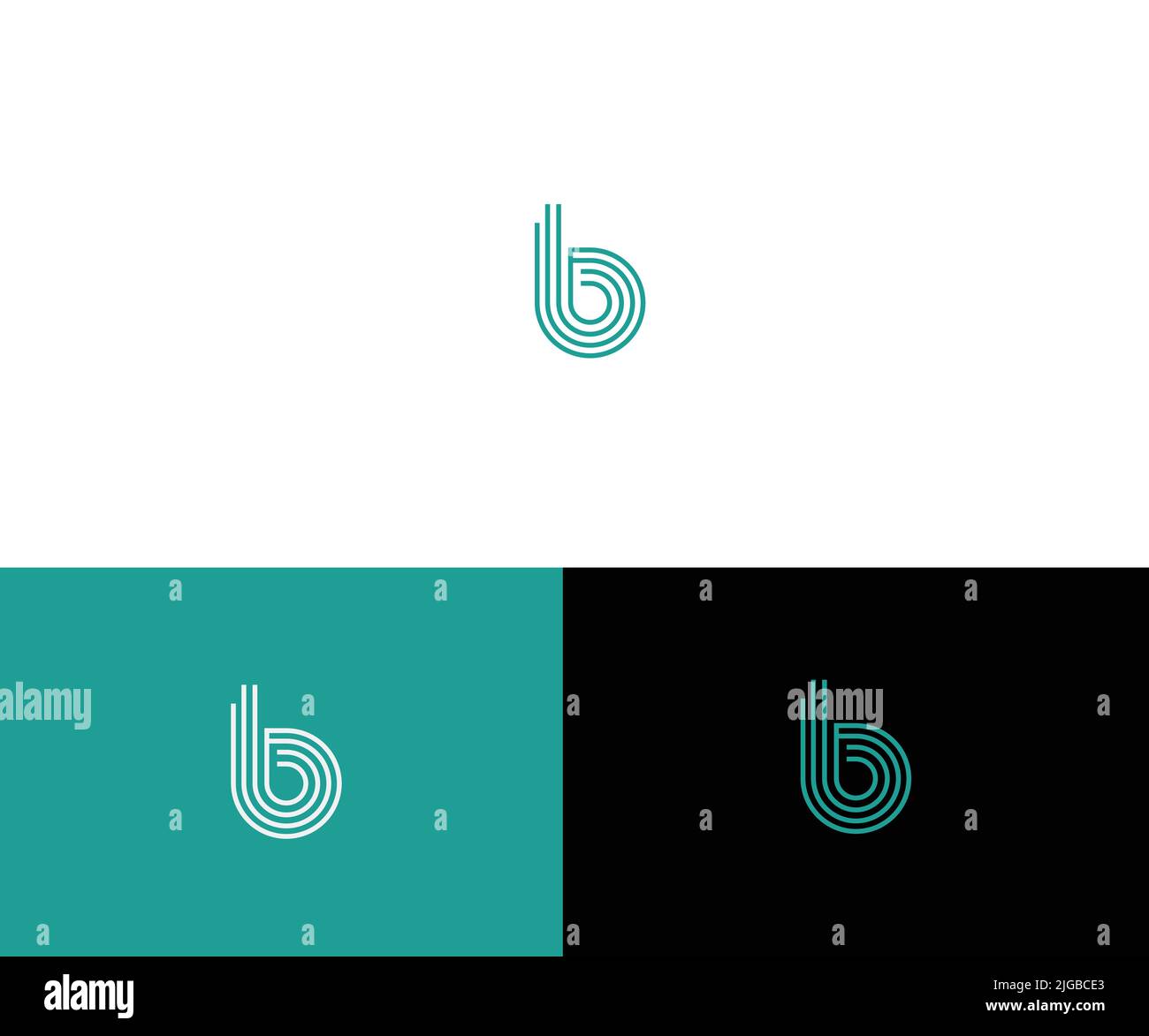 Letter B Logo Template vector Abstract Monogram Symbol Stock Vector ...