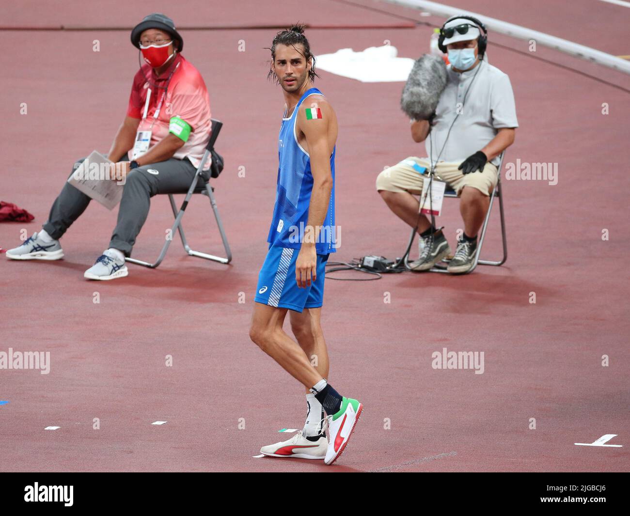 August 01st, 2021 Tokyo, Japan Gianmarco Tamberi of Italy in action