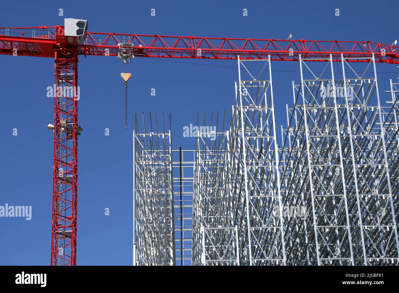 Construction Of A Logistic Center Stock Photo