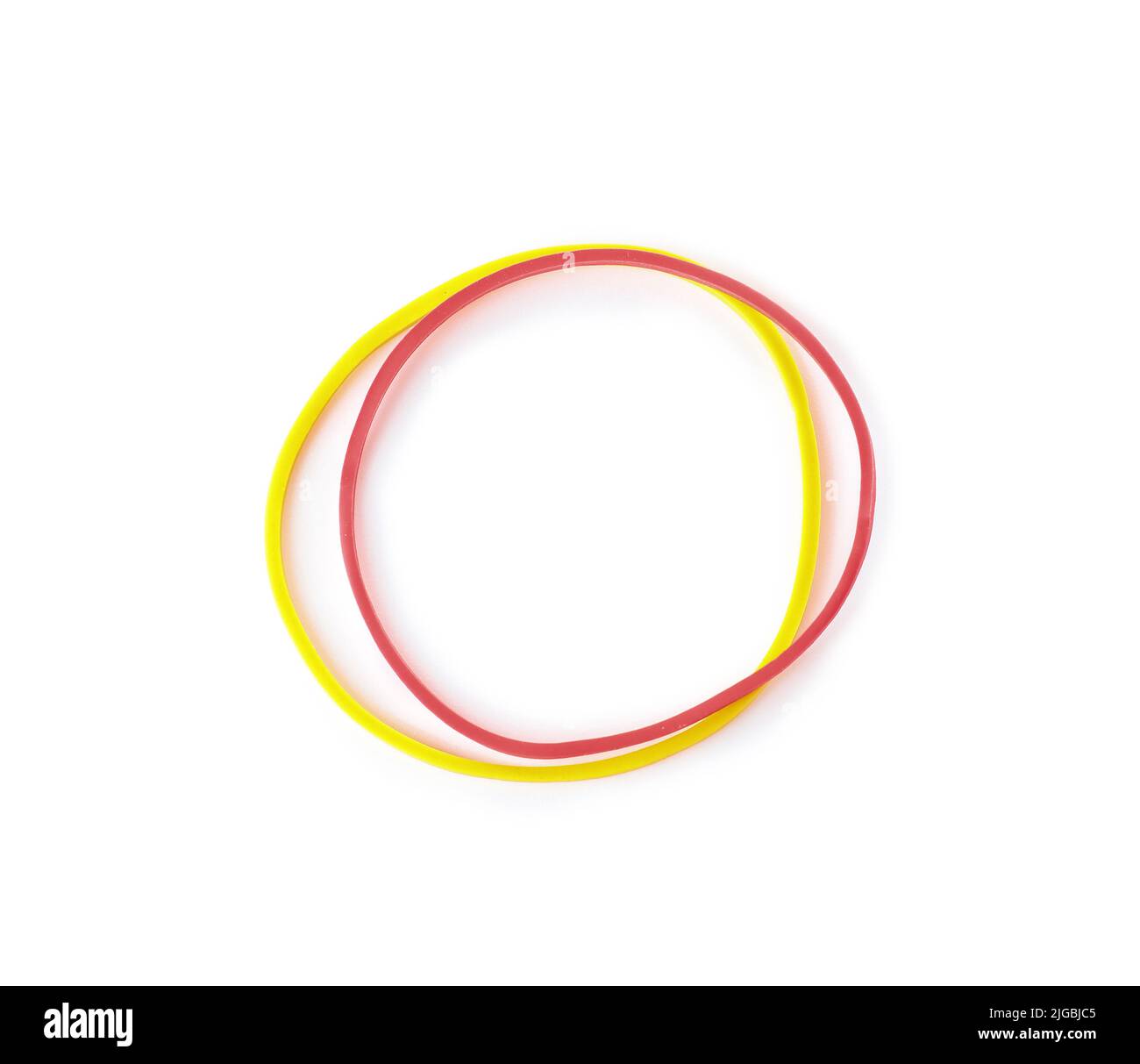 Rubber bands on white background Stock Photo - Alamy