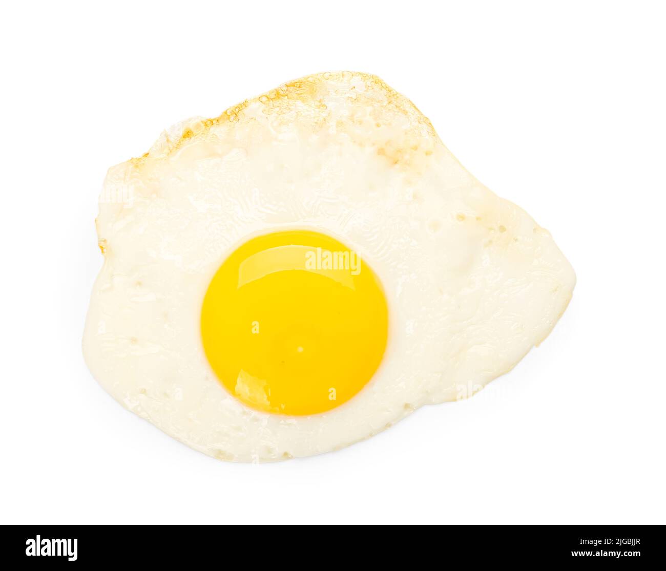 Fried egg isolated on white background Stock Photo - Alamy