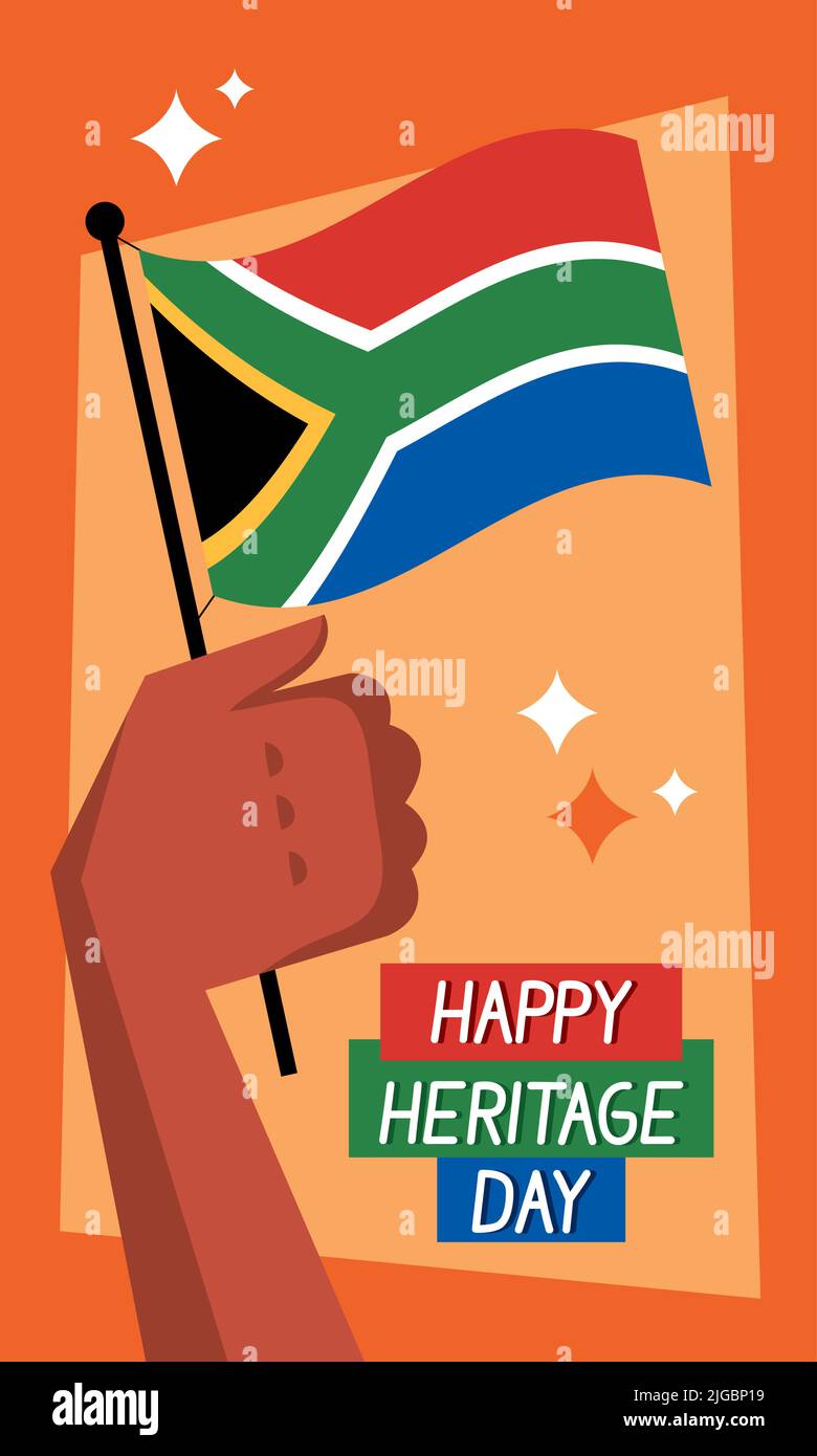 happy heritage day lettering and flag Stock Vector Image & Art Alamy