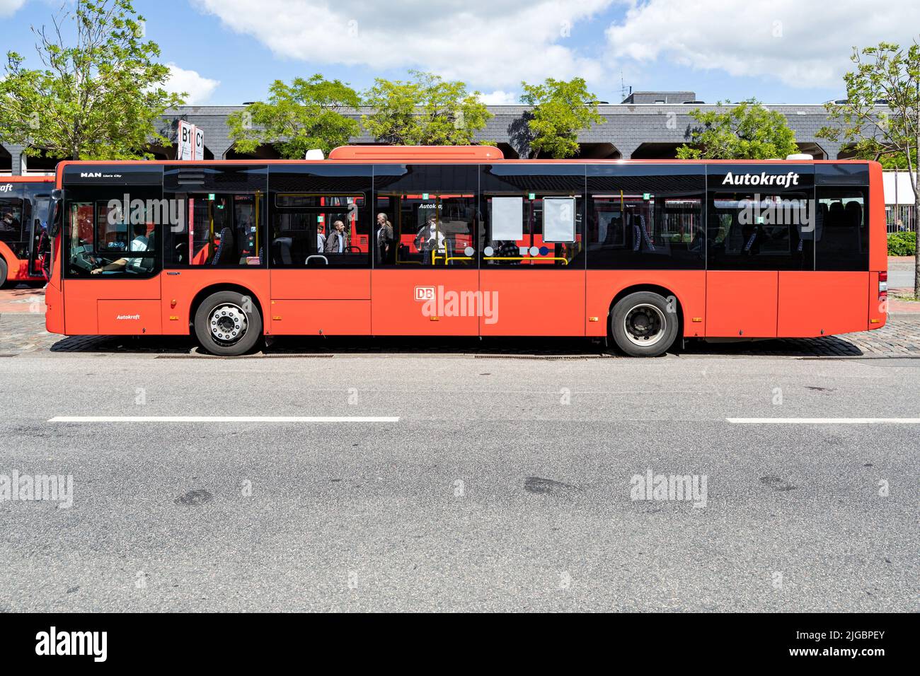 Autokraft MAN Lion’s City bus in Schleswig, Germany Stock Photo