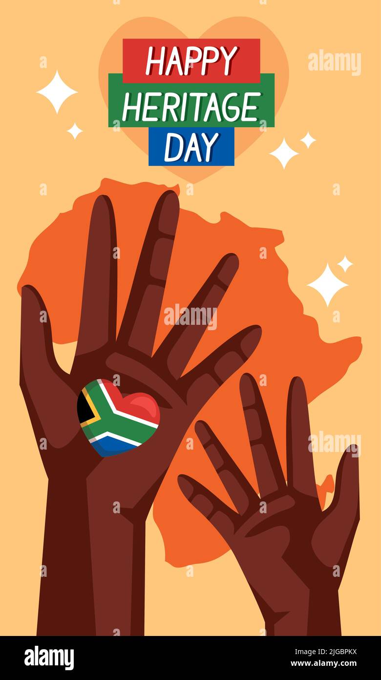 happy heritage day lettering and hands Stock Vector Image & Art Alamy