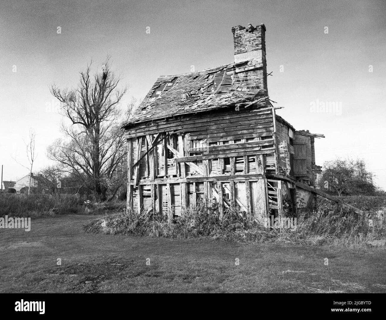 An old abandoned house was destroyed by a storm Stock Photo Alamy