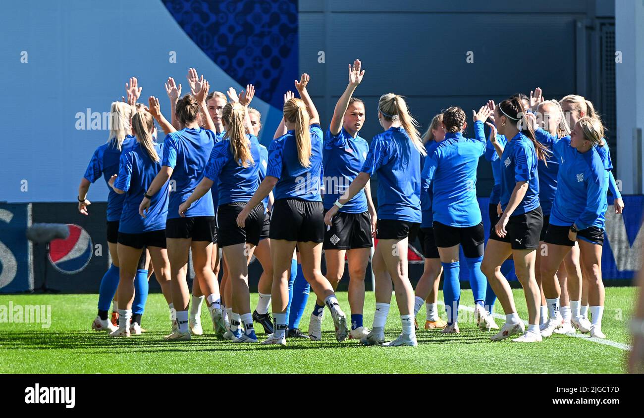Iceland's players pictured during a training session of Iceland's