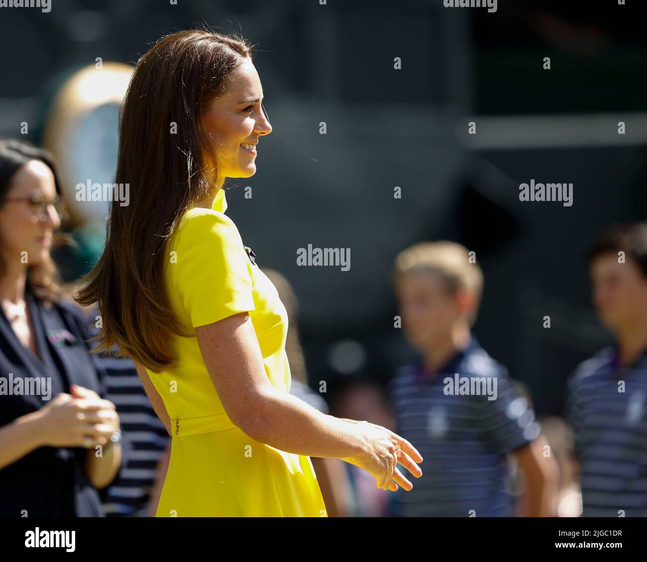 Wimbledon,Great Britain 9th. July, 2022. Catherine,Duchess of Cambridge at the Ladies Final of the Wimbledon 2022 Championships on Saturday 09 July 2022.,  © Juergen Hasenkopf / Alamy Live News Stock Photo
