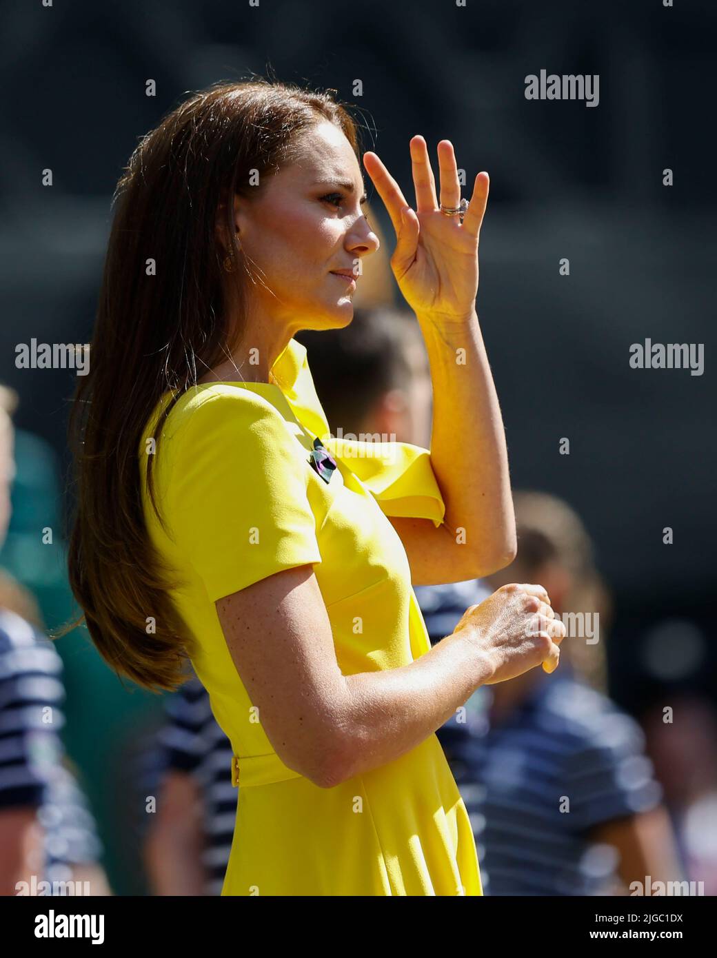 Wimbledon,Great Britain 9th. July, 2022. Catherine,Duchess of Cambridge at the Ladies Final of the Wimbledon 2022 Championships on Saturday 09 July 2022.,  © Juergen Hasenkopf / Alamy Live News Stock Photo