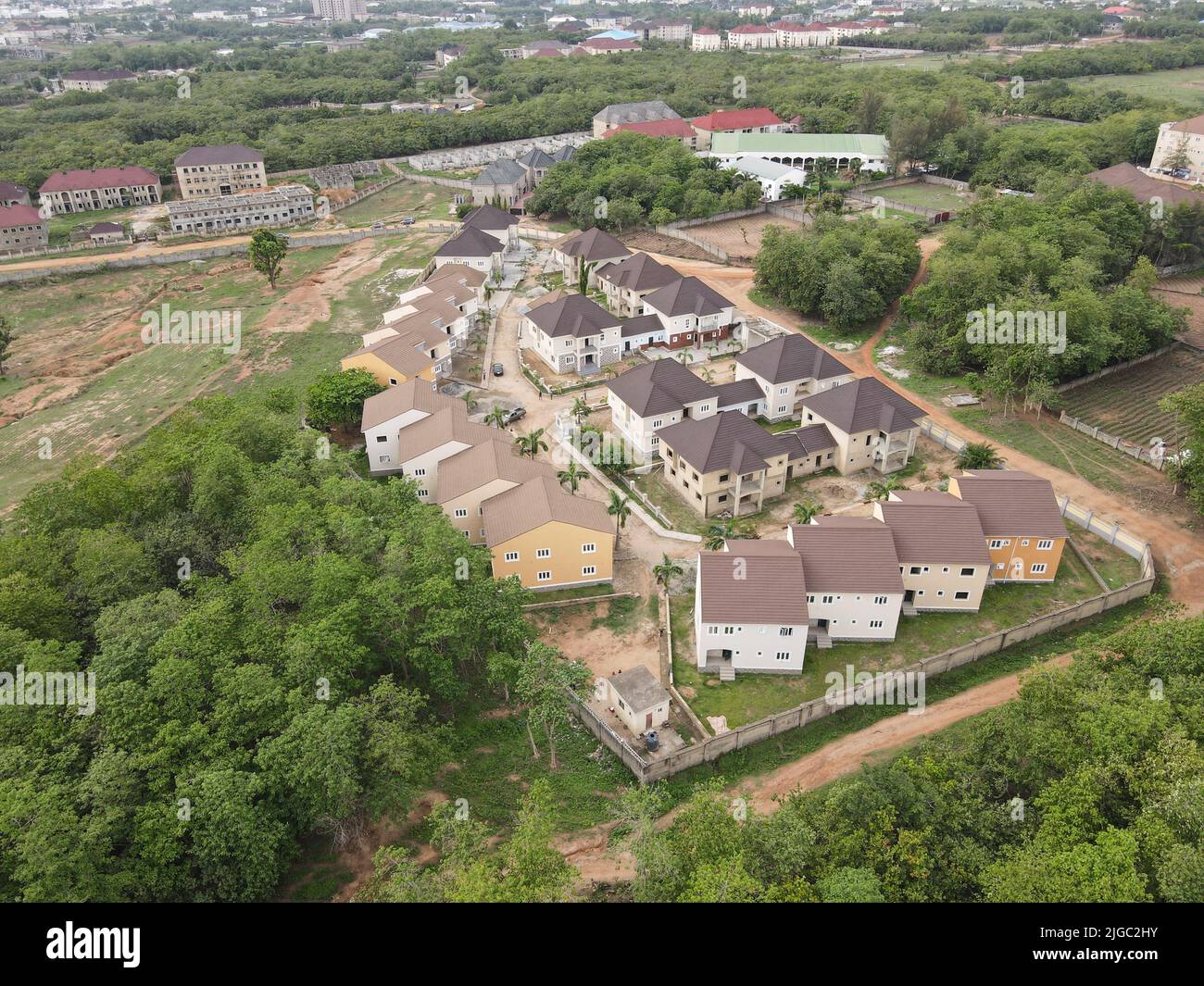 An aerial view of subdivisions and houses Stock Photo - Alamy