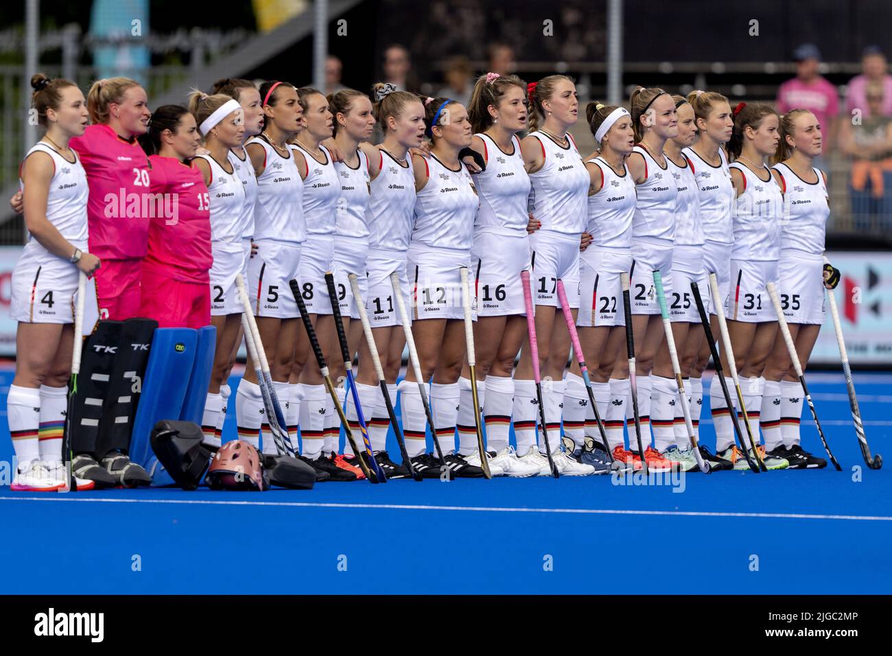 AMSTERDAM The hockey team of Germany during the match between Belgium