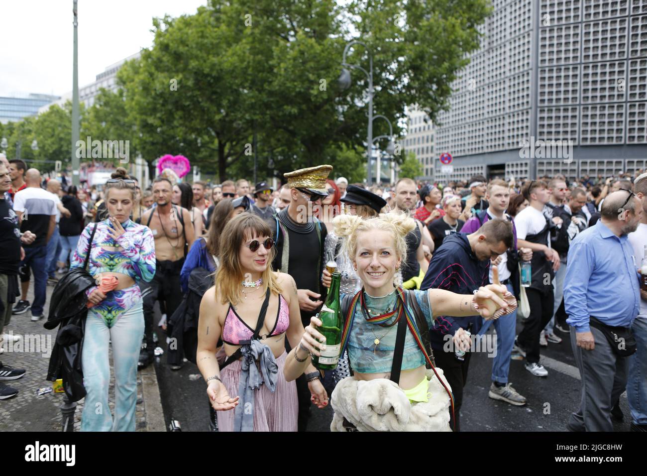 07/09/2022, Berlin, Germany. Techno parade "Rave the under the