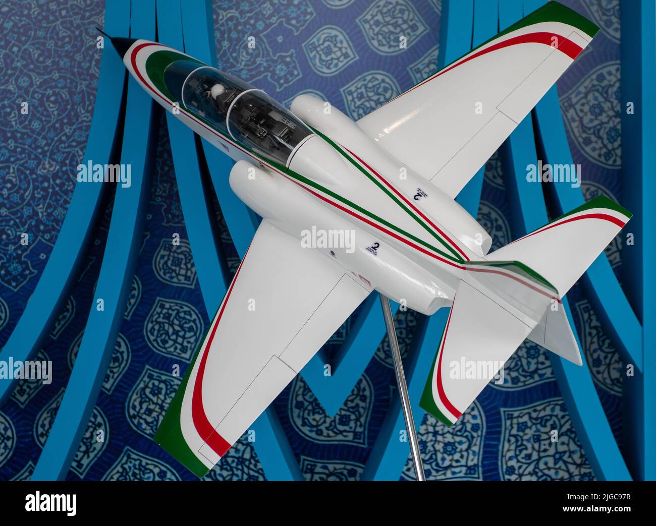 August 30, 2019, Moscow region, Russia. Mock-up of the Iranian training aircraft HESA Yasin Stock Photo